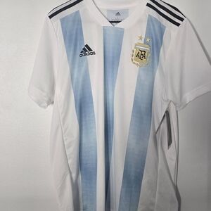 NWT Adidas Argentina 2018-2019 Home Soccer Jersey Size Large